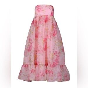 Maison Amory Whipped Cream Dress- Baby Pink Garden Size S Regencycore coquette